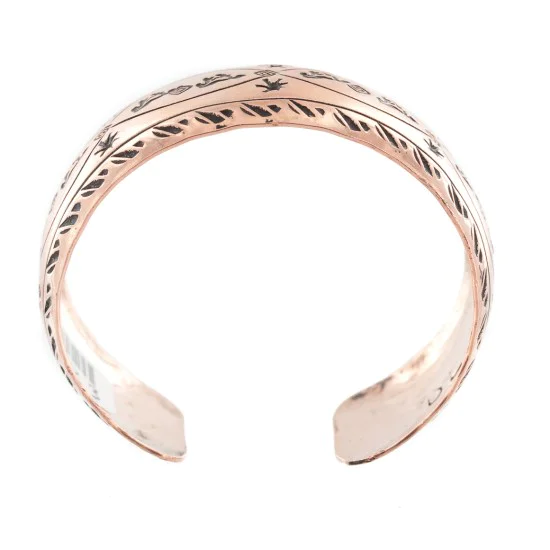 Handmade Horse Navajo Pure Copper Native American Bracelet 12942-3 Handmade Horse Navajo Pure Copper Native American Bracelet 12942-3