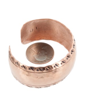 Handmade Certified Authentic Hammered Navajo Pure Copper Native American Bracelet 12941