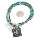 12kt Gold Filled .925 Sterling Silver Eagle Handmade Certified Authentic Navajo Natural Turquoise Coral Native American Necklace 24300-16025-2