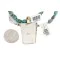 12kt Gold Filled .925 Sterling Silver Buffalo Handmade Navajo White and Turquoise Coral Native American Necklace 1507-8-15781