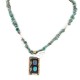 12kt Gold Filled .925 Sterling Silver Handmade Certified Authentic Navajo White and Turquoise Lapis Native American Necklace 24150-15956-3
