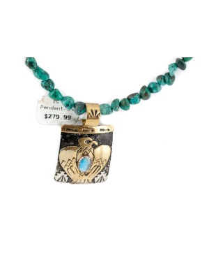 12kt Gold Filled .925 Sterling Silver Eagle Handmade Certified Authentic Navajo Natural and Spiderweb Turquoise Red Jasper Native American Necklace 24150-11-15851 12kt Gold Filled .925 Sterling Silver Eagle Handmade Certified Authentic Navajo Natural and Spiderweb Turquoise Red Jasper Native American Necklace 24150-11-15851