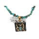 12kt Gold Filled .925 Sterling Silver Eagle Handmade Certified Authentic Navajo Natural Turquoise Coral Native American Necklace 24300-16025-2