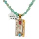 12kt Gold Filled .925 Sterling Silver Handmade Certified Authentic Navajo Turquoise Coral Native American Necklace 740101-47-17019-4