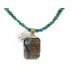 12kt Gold Filled .925 Sterling Silver Kokopelli Handmade Certified Authentic Navajo Natural Turquoise Carnelian Native American Necklace 740100-20-790102
