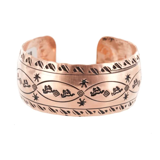 Handmade Horse Navajo Pure Copper Native American Bracelet 12942-3 Handmade Horse Navajo Pure Copper Native American Bracelet 12942-3
