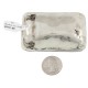 Certified Authentic Handmade Navajo Nickel White Howlite Native American Buckle 1208-1