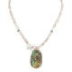 .925 Sterling Silver Navajo Certified Authentic White Howlite Native American Necklace 12926-4-25289