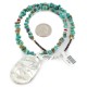 .925 Sterling Silver Navajo Certified Authentic Natural Turquoise Coral Native American Necklace 12926-3-25289