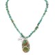 .925 Sterling Silver Navajo Certified Authentic Turquoise Native American Necklace 12926-5 .925 Sterling Silver Navajo Certified Authentic Turquoise Native American Necklace 12926-5