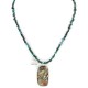.925 Sterling Silver Navajo Certified Authentic Natural Spiderweb and Turquoise Native American Necklace 12926-1-15814-21
