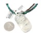 .925 Sterling Silver Navajo Certified Authentic Natural Spiderweb and Turquoise Native American Necklace 12926-1-15814-21