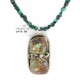 .925 Sterling Silver Navajo Certified Authentic Natural Spiderweb and Turquoise Native American Necklace 12926-1-15814-21