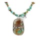 .925 Sterling Silver Navajo Certified Authentic Natural Turquoise Coral Native American Necklace 12926-3-25289