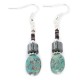 Certified Authentic Navajo .925 Sterling Silver Hooks Dangle Natural Turquoise Hematite Native American Earrings 18106-9 Certified Authentic Navajo .925 Sterling Silver Hooks Dangle Natural Turquoise Hematite Native American Earrings 18106-9