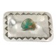 Handmade Certified Authentic Navajo Nickel Natural Turquoise Native American Buckle 1207-2