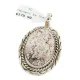Oval .925 Sterling Silver Navajo White Howlite Native American Pendant 12924-3 Oval .925 Sterling Silver Navajo White Howlite Native American Pendant 12924-3