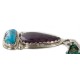 .925 Sterling Silver Certified Authentic Navajo Natural Turquoise Sugilite Native American Necklace 24410-1-25289 .925 Sterling Silver Certified Authentic Navajo Natural Turquoise Sugilite Native American Necklace 24410-1-25289
