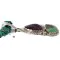 .925 Sterling Silver Certified Authentic Navajo Turquoise Sugilite Native American Necklace 24411-4-1601