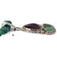 .925 Sterling Silver Certified Authentic Navajo Turquoise Sugilite Native American Necklace 24411-4-1601