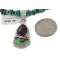 .925 Sterling Silver Certified Authentic Navajo Turquoise Sugilite Native American Necklace 24411-4-1601