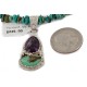 .925 Sterling Silver Certified Authentic Navajo Turquoise Sugilite Native American Necklace 24411-4-1601