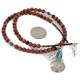 Vintage Style Buffalo Nickel and .925 Sterling Silver Handmade Certified Authentic Navajo Natural Turquoise Goldstone Native American Necklace 24412-2-16076-8