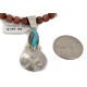 Vintage Style Buffalo Nickel and .925 Sterling Silver Handmade Certified Authentic Navajo Natural Turquoise Goldstone Native American Necklace 24412-2-16076-8