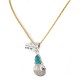Vintage Style Buffalo Nickel and .925 Sterling Silver Handmade Certified Authentic Navajo Natural Turquoise Native American Necklace 24412-3