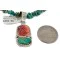.925 Sterling Silver Navajo Turquoise Spiny Oyster Native American Necklace 24415-1-25289 .925 Sterling Silver Navajo Turquoise Spiny Oyster Native American Necklace 24415-1-25289