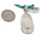 .925 Sterling Silver Handmade Certified Authentic Navajo Natural Carico Turquoise Native American Necklace 24410-2-15786