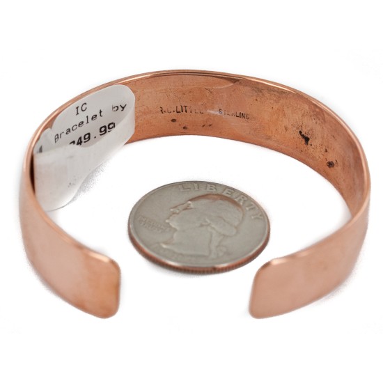 Handmade Certified Authentic Navajo .925 Sterling Silver and Pure Copper Native American Bracelet 12703-10