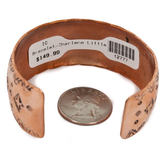 Handmade Certified Authentic Navajo Pure Copper Native American Bracelet 12777-71