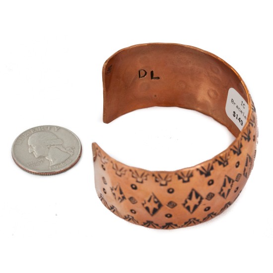 Handmade Certified Authentic Navajo Pure Copper Native American Bracelet 12777-71