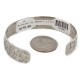 Handmade Certified Authentic Navajo Nickel Natural Turquoise Native American Bracelet 12796-92