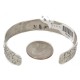 Handmade Certified Authentic Navajo Nickel Natural Turquoise Native American Bracelet 12796-92