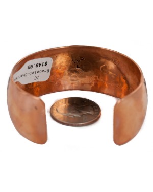 Navajo Handmade Certified Authentic Pure Copper Native American Bracelet 12777-43