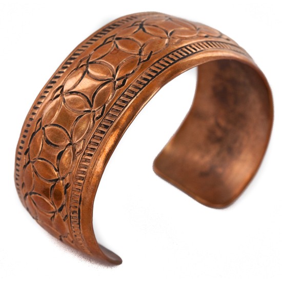 Navajo Handmade Certified Authentic Pure Copper Native American Bracelet 12595-31