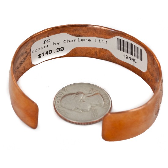 Navajo Handmade Certified Authentic Pure Copper Native American Bracelet 12485-29 Navajo Handmade Certified Authentic Pure Copper Native American Bracelet 12485-29