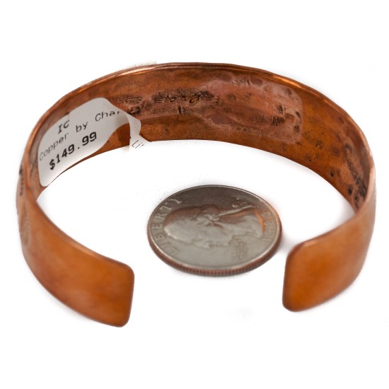 Navajo Handmade Certified Authentic Pure Copper Native American Bracelet 12485-29 Navajo Handmade Certified Authentic Pure Copper Native American Bracelet 12485-29