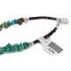.925 Sterling Silver Certified Authentic Navajo Natural Turquoise Spiny Oyster Native American Necklace 24415-4-25289
