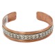 Certified Authentic Handmade Navajo Pure Copper and .925 Sterling Silver Native American Bracelet 12703-15