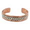 Handmade .925 Sterling Silver and Pure Copper Certified Authentic Navajo Native American Bracelet 12703-8