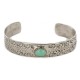 Handmade Certified Authentic Navajo Nickel Natural Turquoise Native American Bracelet 12796-92
