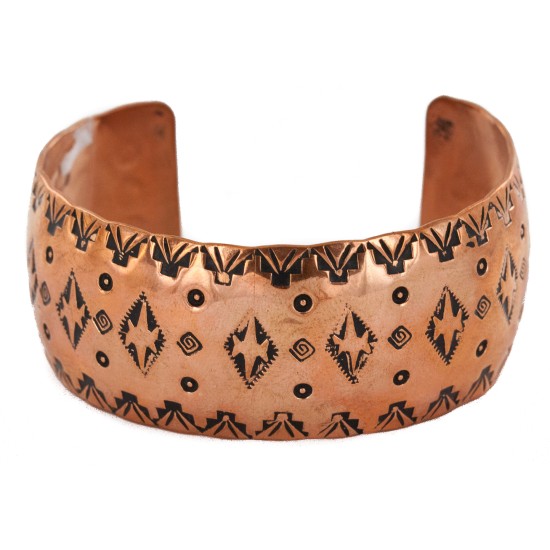 Handmade Certified Authentic Navajo Pure Copper Native American Bracelet 12777-71