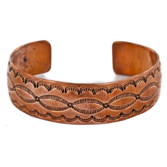 Navajo Handmade Certified Authentic Pure Copper Native American Bracelet 12485-29 Navajo Handmade Certified Authentic Pure Copper Native American Bracelet 12485-29