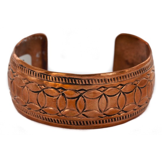 Navajo Handmade Certified Authentic Pure Copper Native American Bracelet 12595-31