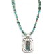 .925 Sterling Silver and Nickel Certified Authentic Handmade Navajo Turquoise Coral Native American Necklace 12812-3-25289