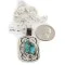 Nickel Feather Handmade Navajo Natural Turquoise Native American Necklace 12810-9 Nickel Feather Handmade Navajo Natural Turquoise Native American Necklace 12810-9