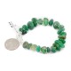 Certified Authentic Navajo Natural Jade Native American Bracelet 12945-6